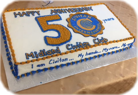 Midland Civitan Club 50th anniversary cake
